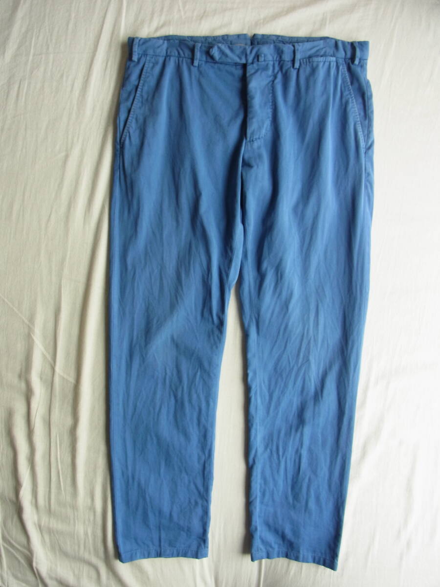 SANTANIELLO サンタニエッロ 製品染め コットンパンツ サイズ 48 ブルー系 MADE IN ITALY_画像1
