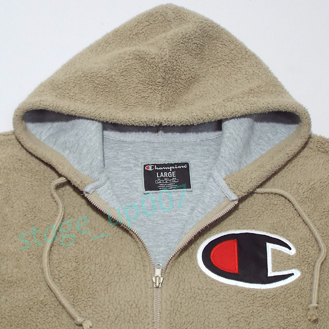 Champion(チャンピオン)/インポート ボア ハーフジップパーカー・シェルパ H/Z プルオーバーフーディ S30074/size2XL(美品)/管SHGQ_画像2