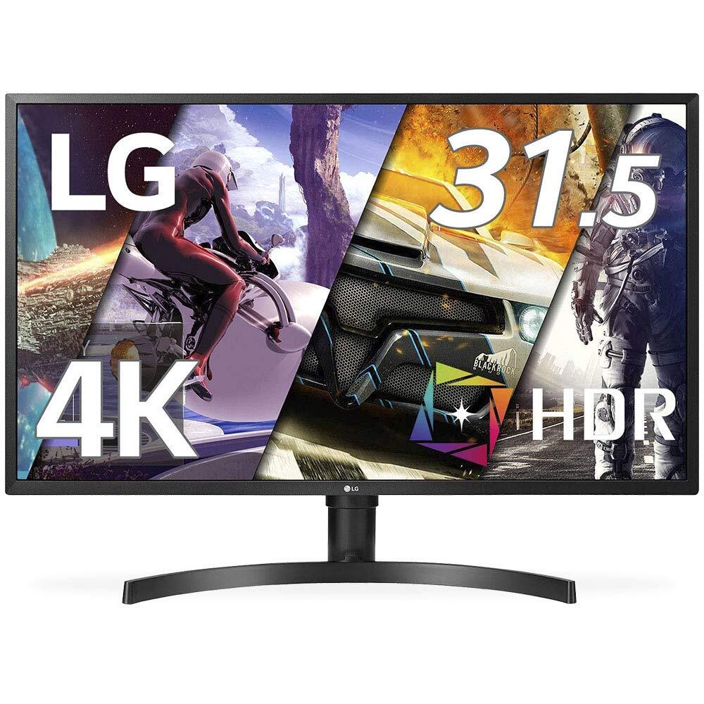【中古】LG モニター ディスプレイ 32UK550-B 31.5インチ/4K/HDR10/VA非光沢/HDMI×2、DP/FreeSync/スピー