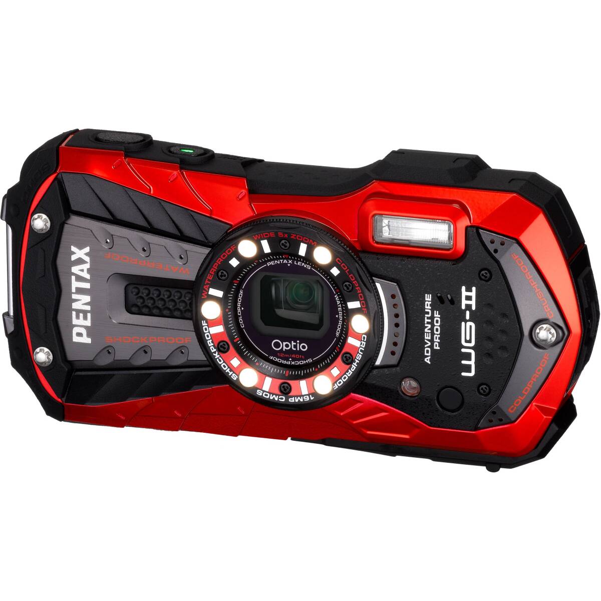 【中古】PENTAX 防水デジタルカメラ Optio WG-2 (バーミリオンレッド) 約1600万画素 CALSモード OPTIOWG-2RD その他