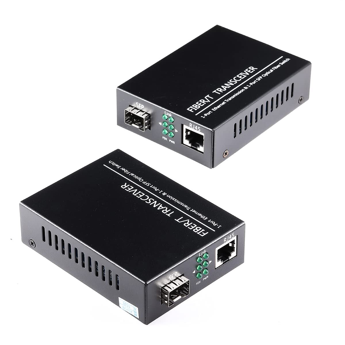 【中古】オープンSFPスロット1.25G / sギガビットファイバーイーサネットメディアコンバーターのペア10/100 / 1000Base-Txか