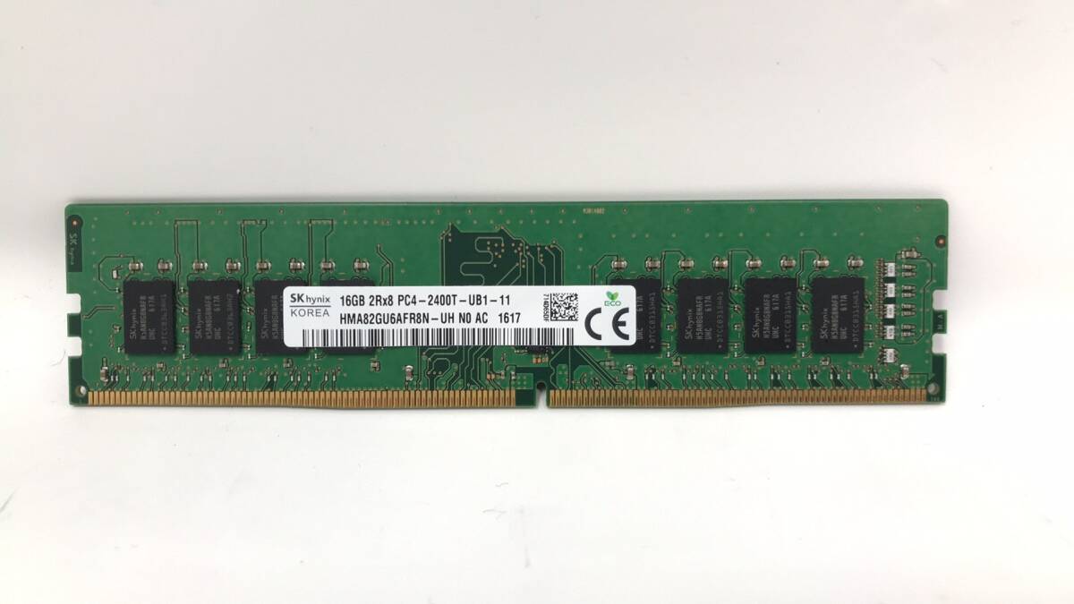 【中古】ハイニックス16GB DDR4-2400非ECC UDIMMメモリHMA82GU6AFR8N-UH