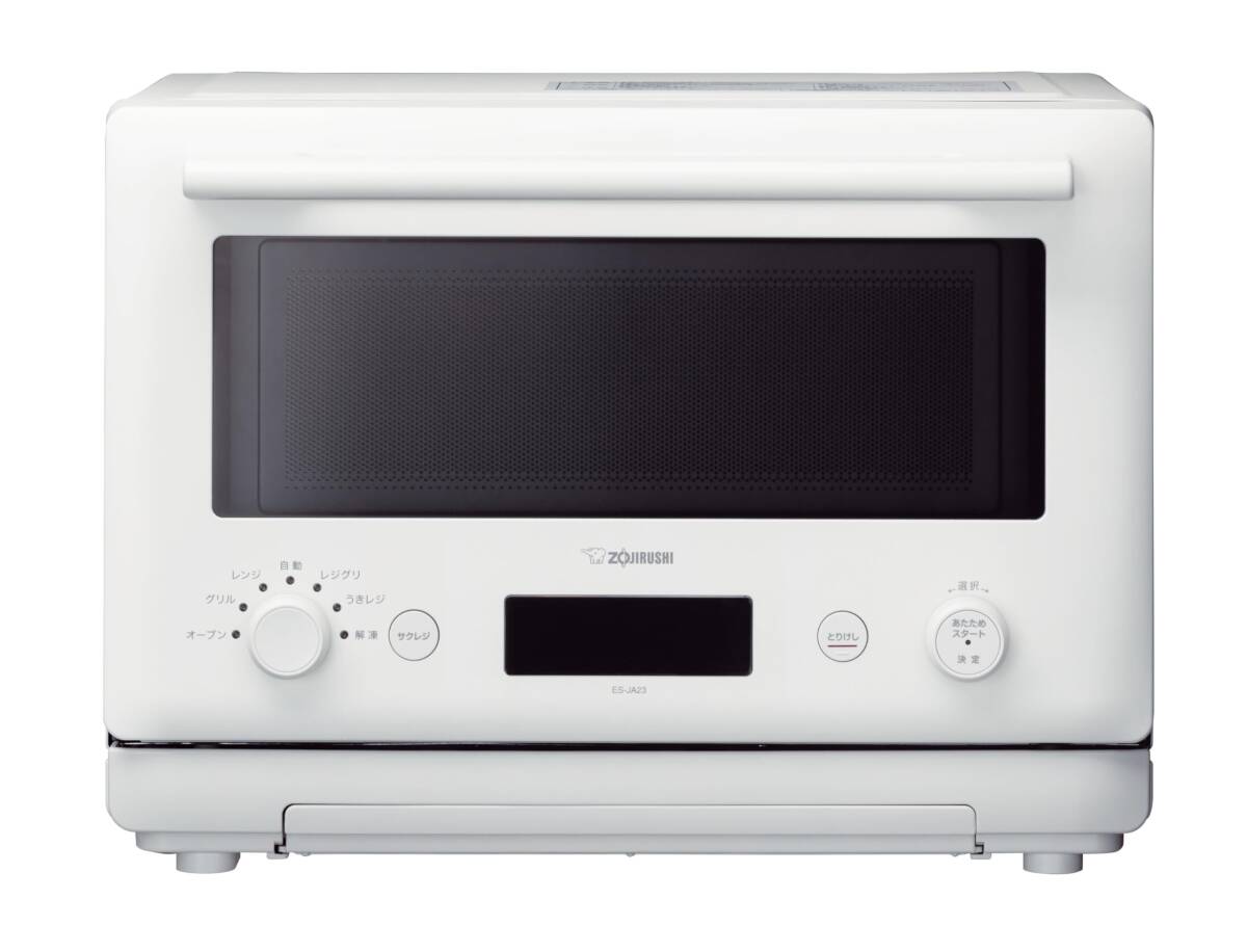 【中古】象印 オーブンレンジ EVERINO 23L 時短＆手軽 レジグリ うきレジ サクレジ 角皿＆ボウル付き ホワイト ES-JA23-WA