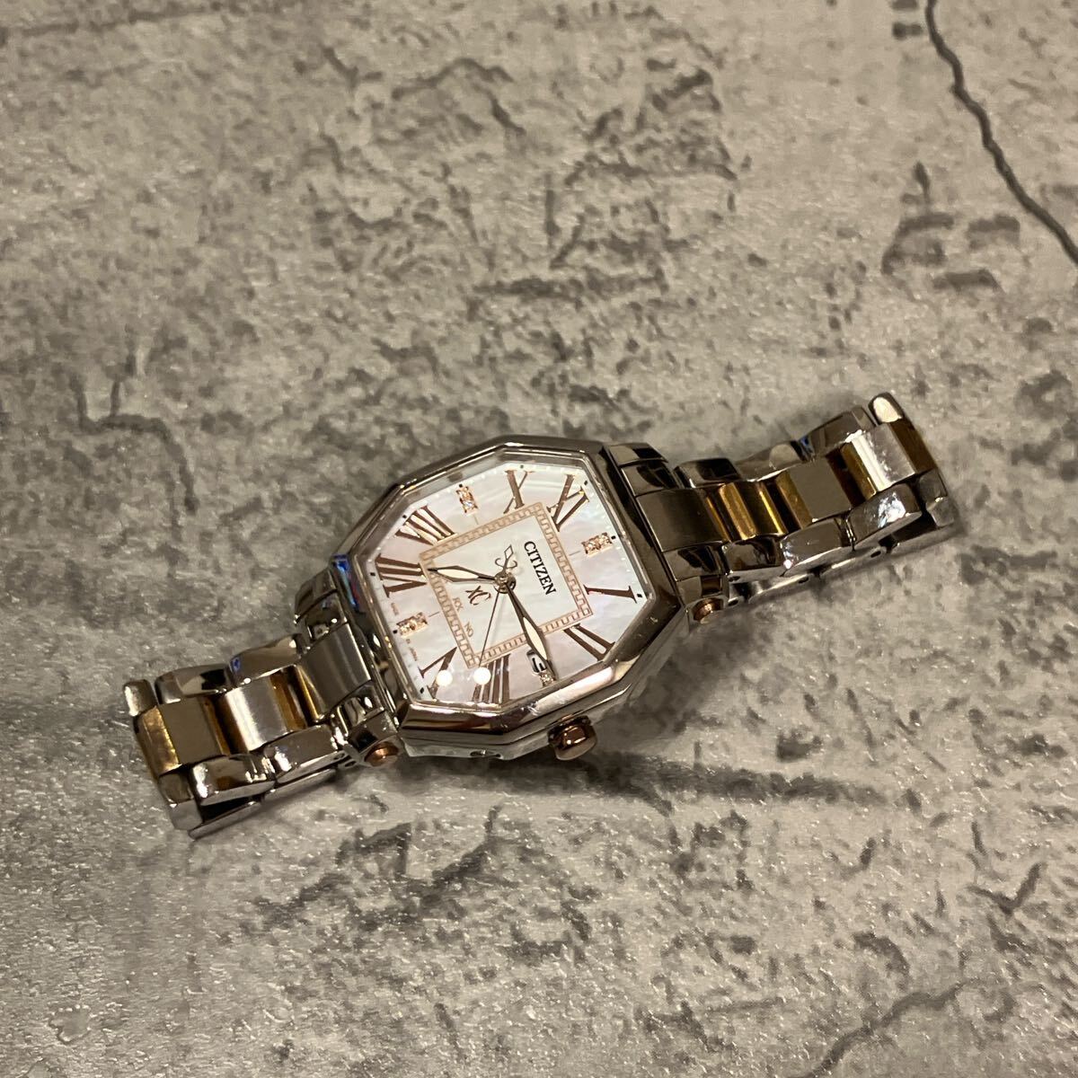 美品 Citizen xC 7P ダイヤ サファイヤガラス 腕時計 稼働品