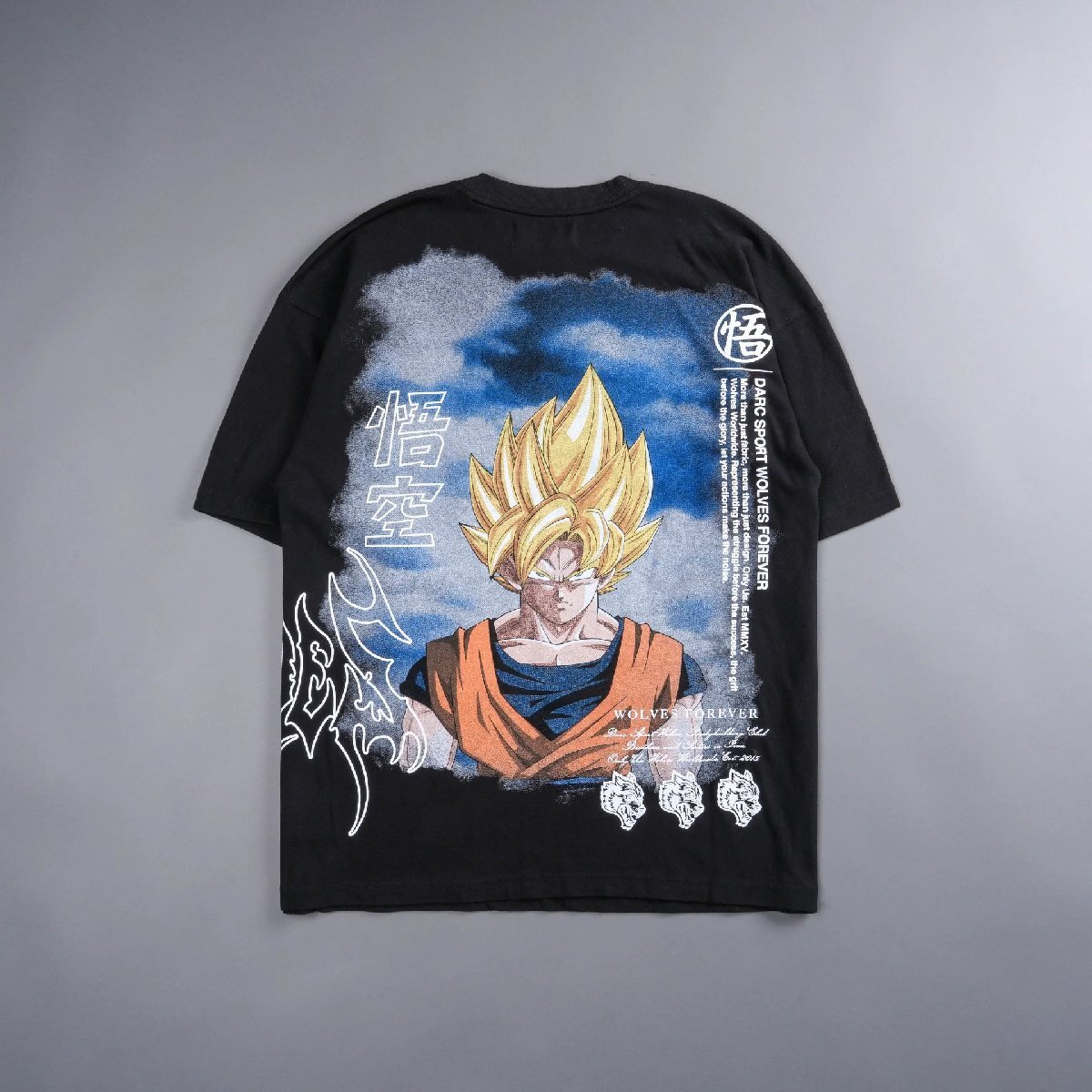 送料無料 百貨店 DRAGON Sport Darc BALL M BLACK TEE OVERSIZED PREMIUM GOKU Z Mサイズ