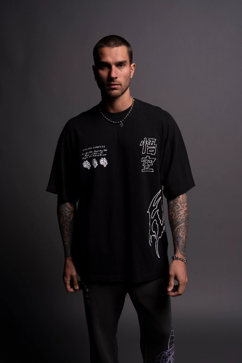 Darc Sport DRAGON BALL Z GOKU PREMIUM OVERSIZED TEE BLACK M ダルクスポーツ ドラゴンボールZ 悟空 オーバーサイズ Tシャツ ブラック 黒 Darc Sport DRAGON BALL Z GOKU PREMIUM OVERSIZED TEE BLACK M