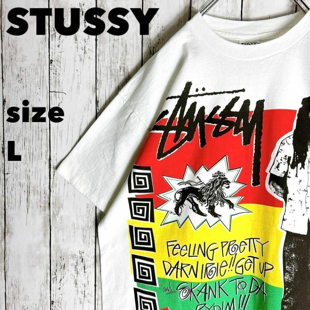 tシャツ ラスタカラー USA製 L ステューシー ボブマーリー tシャツ ラスタカラー USA製 L ステューシー ボブマーリー