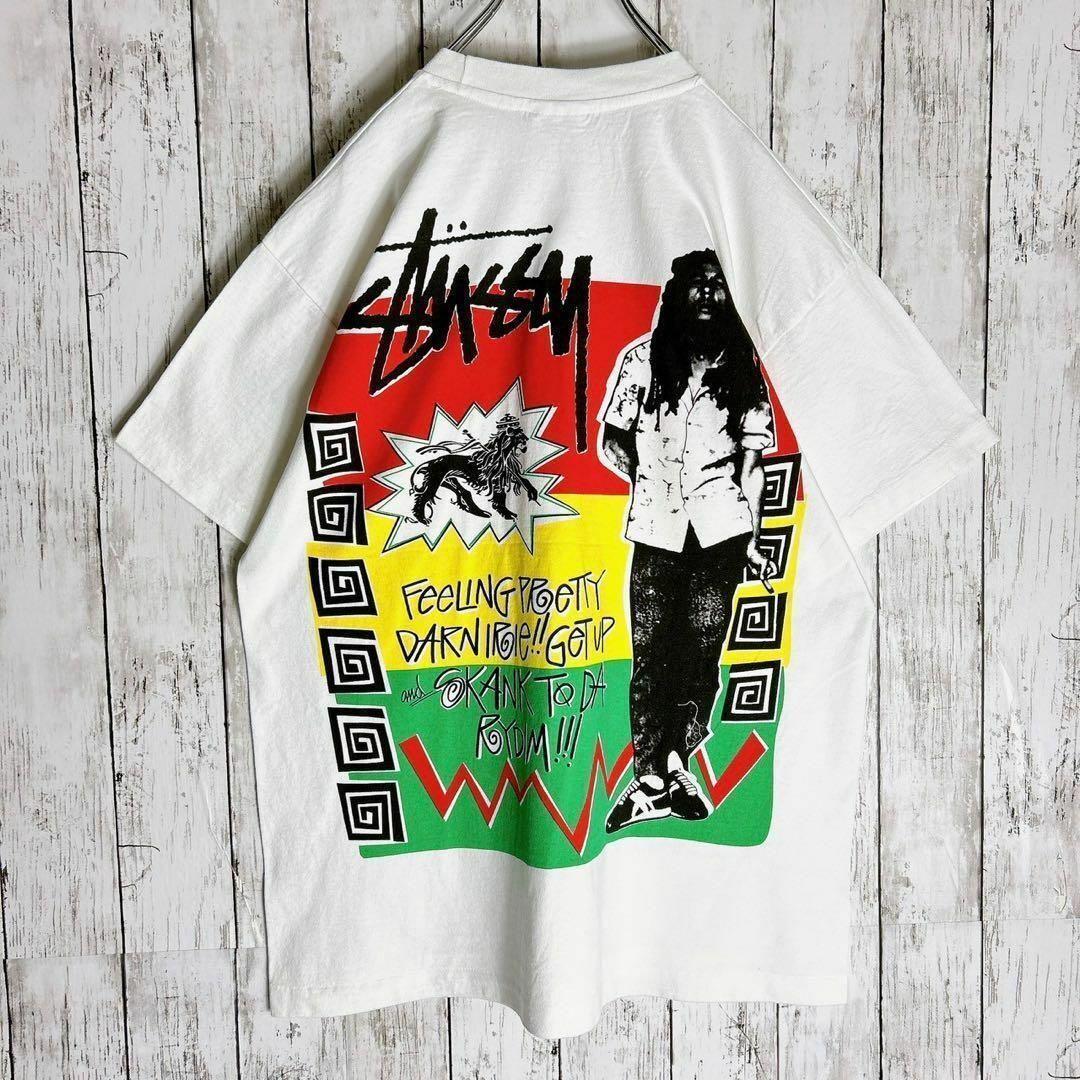 tシャツ ラスタカラー USA製 L ステューシー ボブマーリー tシャツ ラスタカラー USA製 L ステューシー ボブマーリー