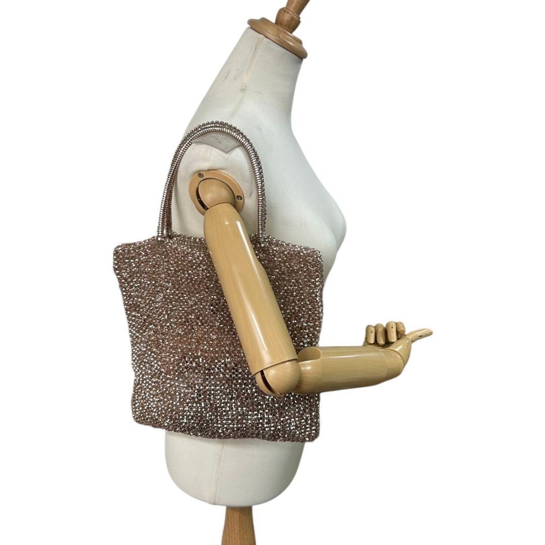 美品 アンテプリマ ワイヤーバッグ ハンドバッグ s36 金