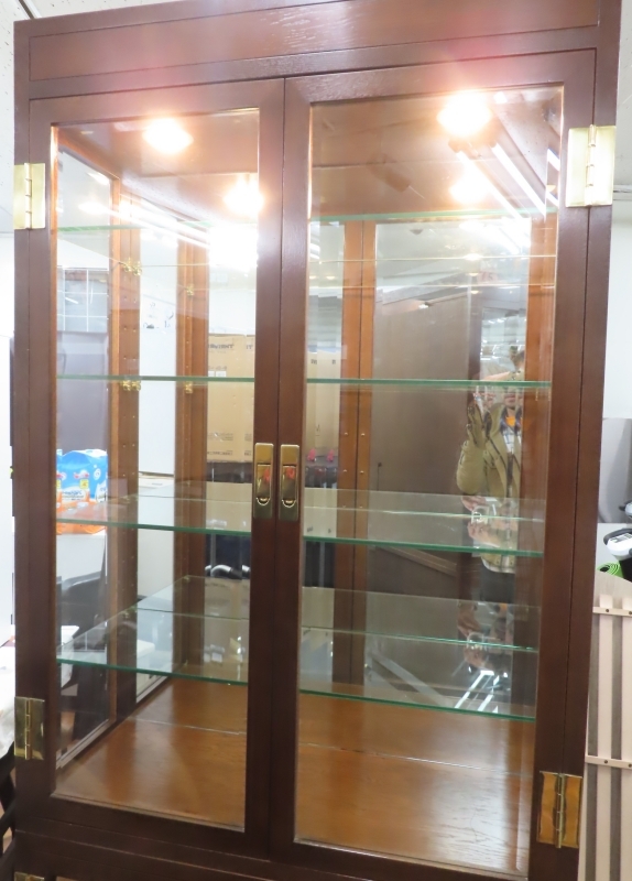 ?カリモク/domani/ドマーニ ショーケース コレクションボード カップボード 飾り棚 照明 札幌 引取限定①