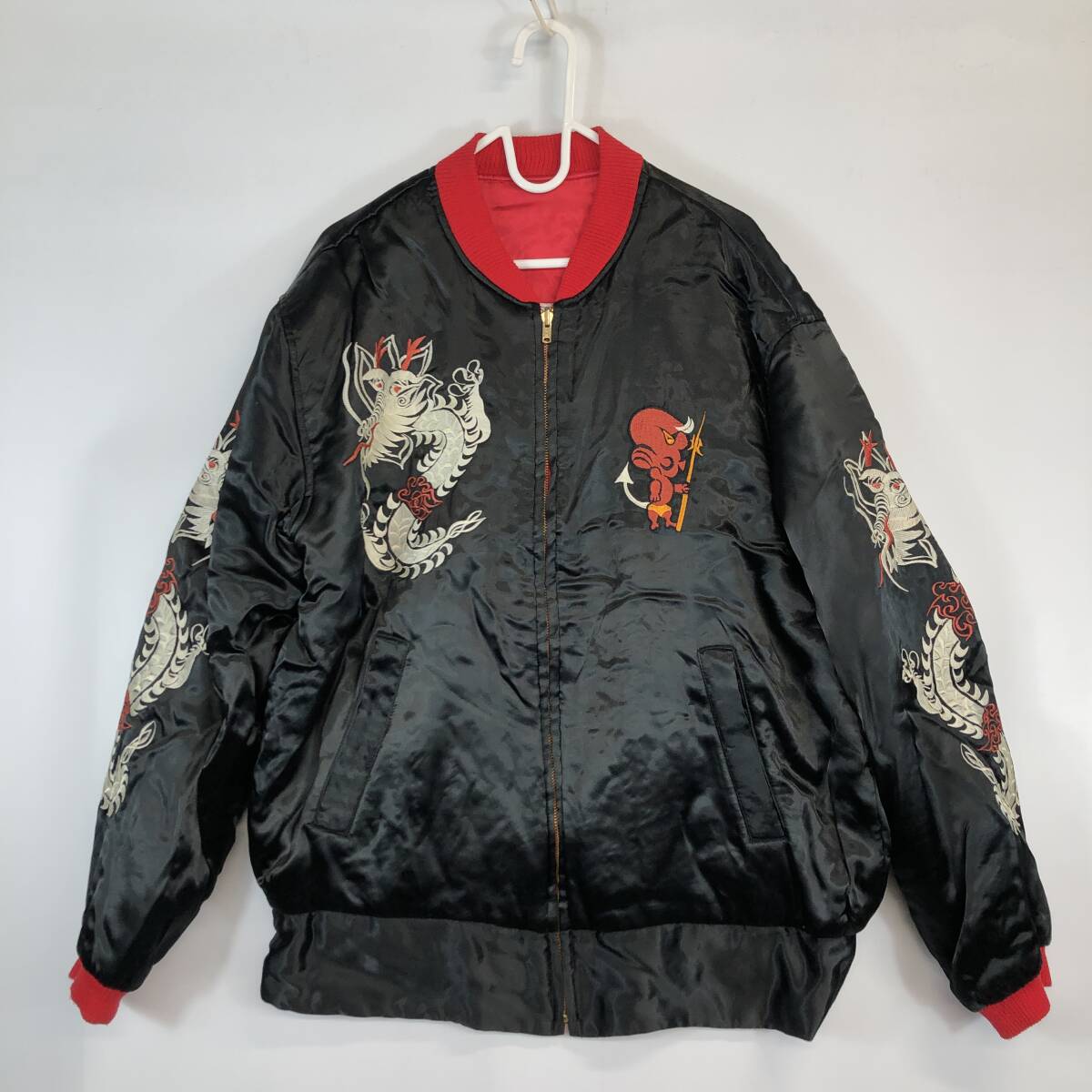 飛有棲屯 ヒューストン Houston リバーシブルスカジャン デビル 飛有棲屯 ヒューストン Houston リバーシブルスカジャン デビル