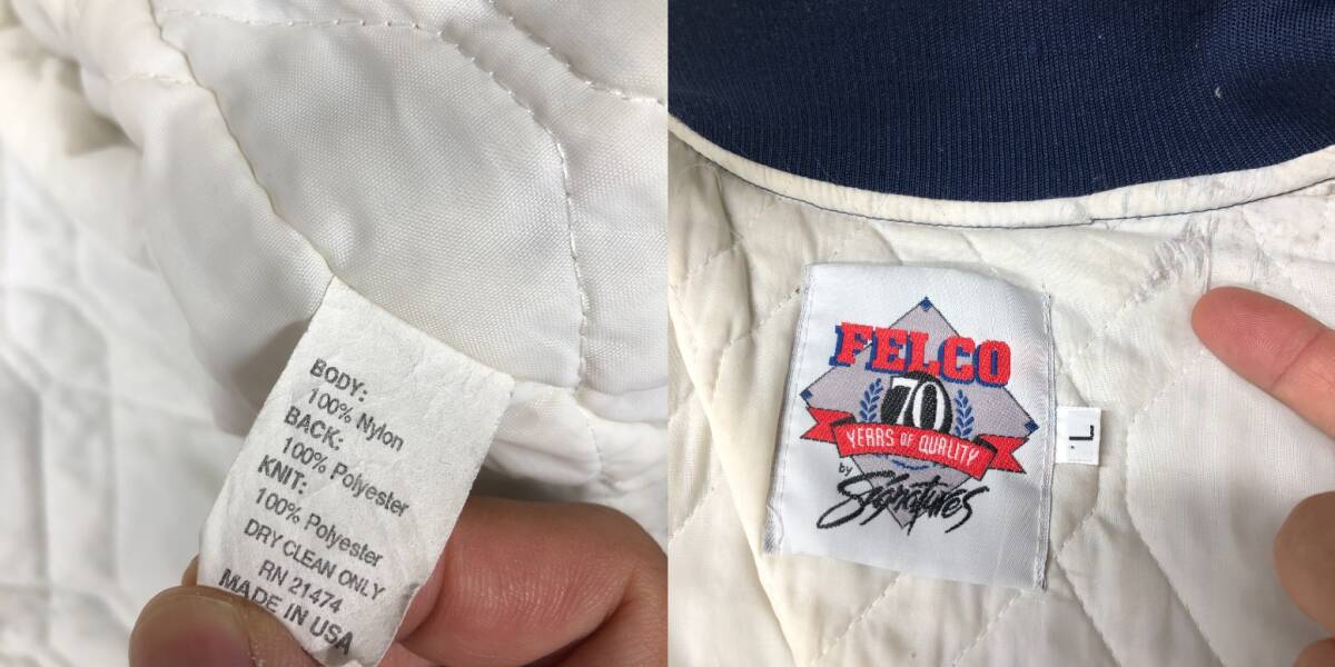 90s USA製 FELCO 70周年 スタジャン ニューヨークヤンキース NY 90s USA製 FELCO 70周年 スタジャン ニューヨークヤンキース NY