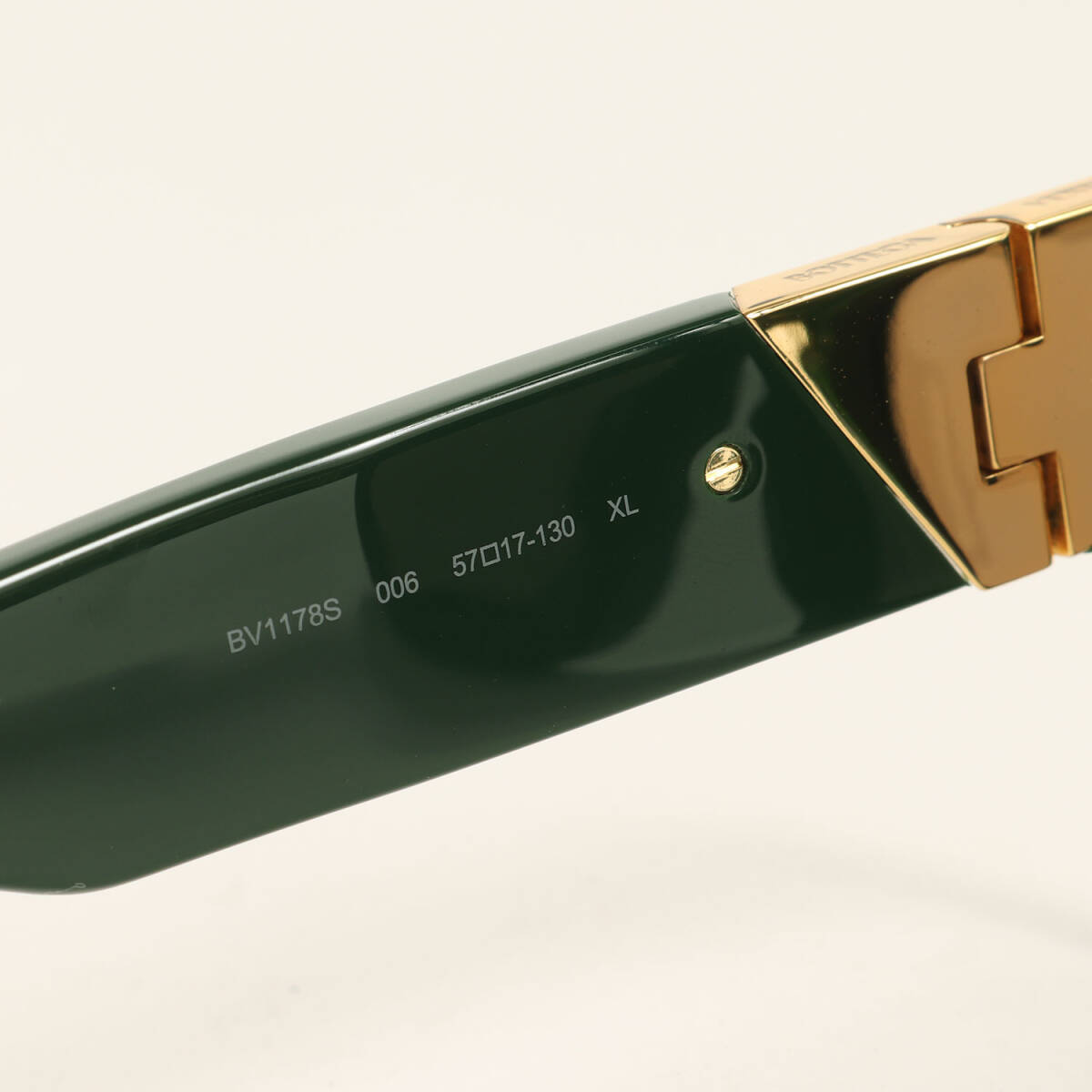 BOTTEGA VENETA ボッテガヴェネタ スクエア セルフレーム サングラス (BV1178S) ダークグリーン 57□17-130 日本制 メガネ ファッション