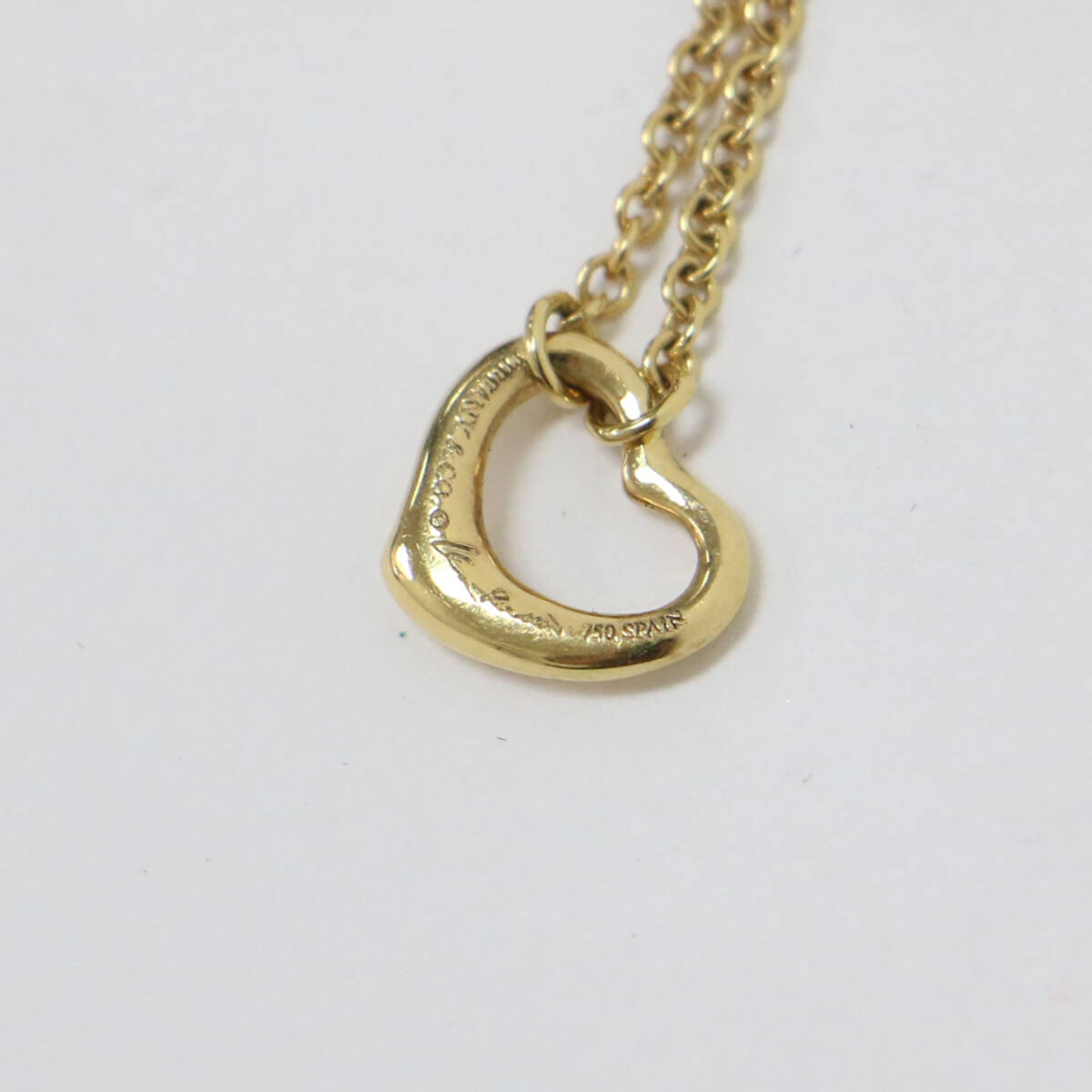TIFFANY&Co. ティファニー K18 オープンハート ブレスレット / エルサ?ペレッティ 3連 チェーン ヴィンテージ イエローゴールド