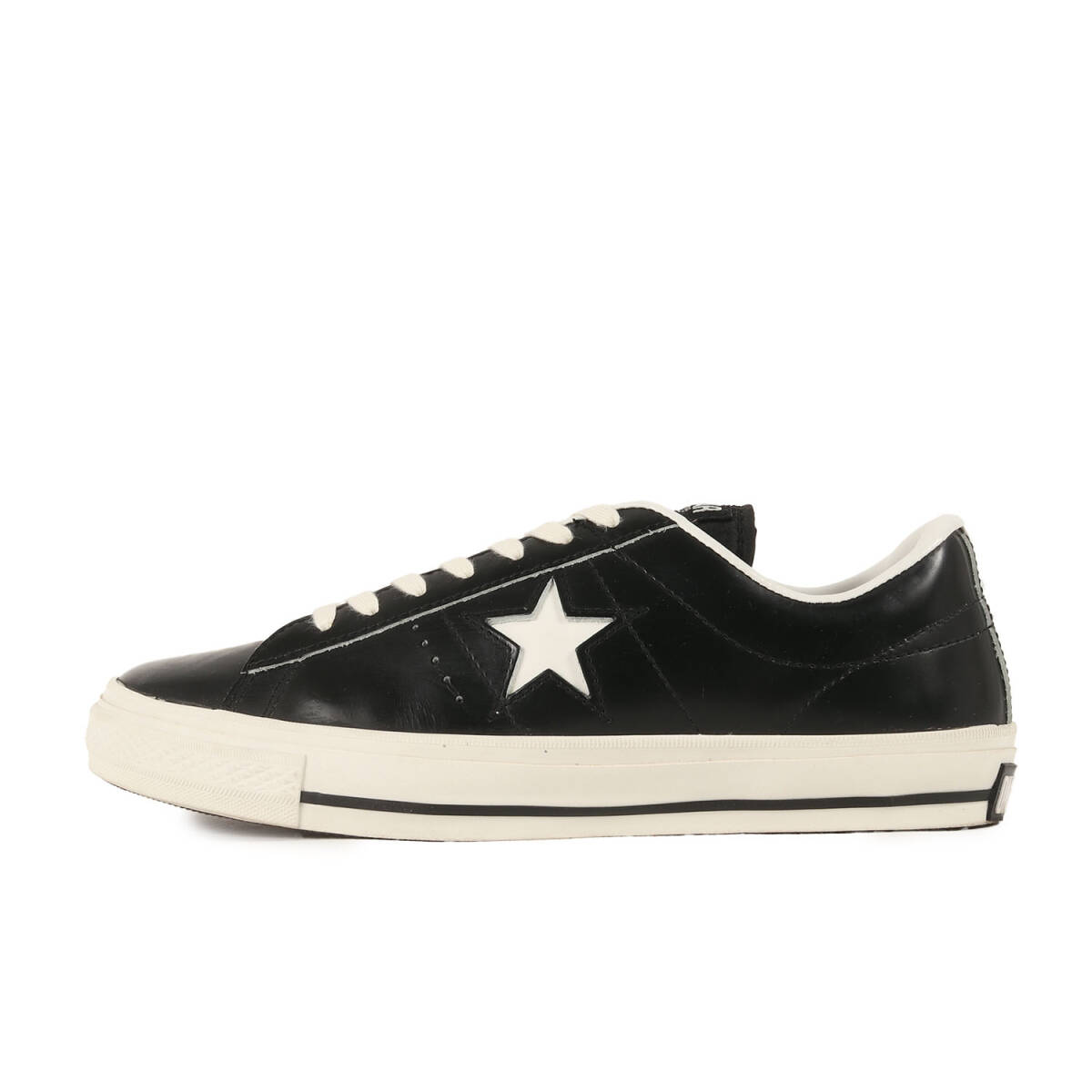 美品 CONVERSE コンバース サイズ:27.0cm ABCマート限定 ONE STAR ワンスター レザー ブラック 黒 US8.5 ローカット スニーカー シューズ