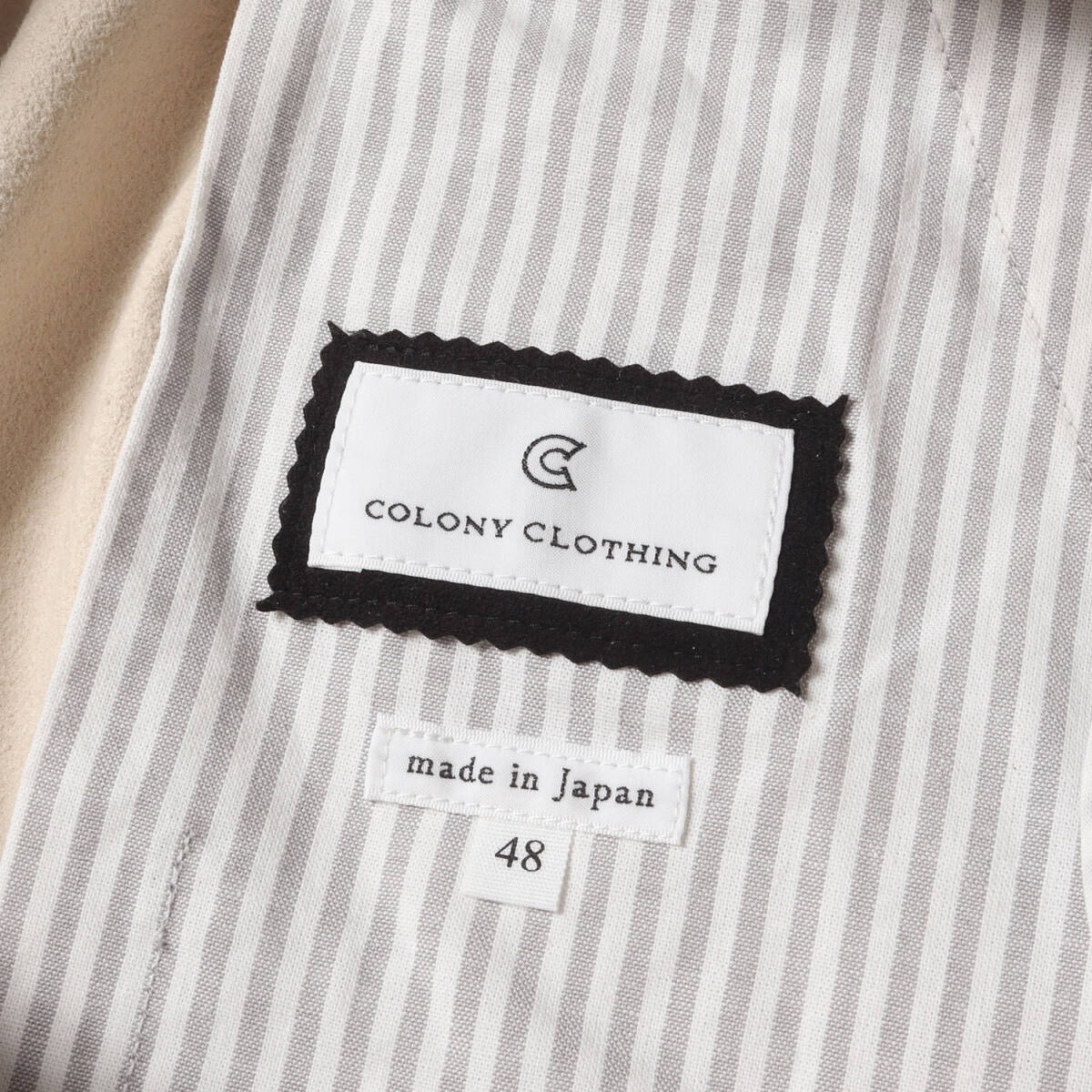 COLONY CLOTHING コロニークロージング パンツ サイズ:48 ストレッチ モールスキン ワンタック イージー トラウザー パンツ ベージュ