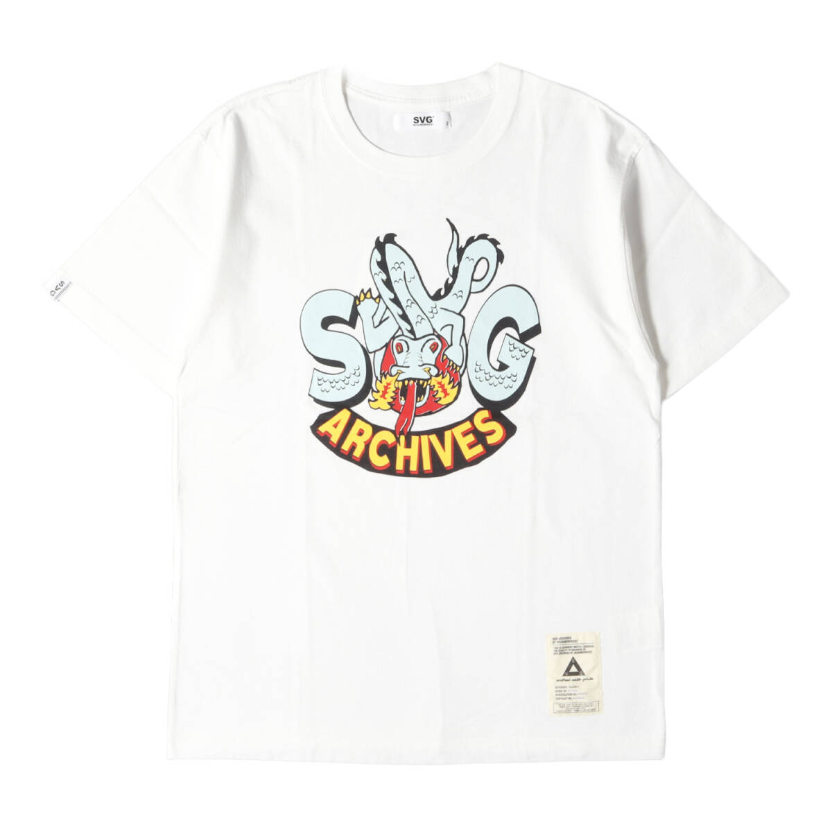 美品 NEIGHBORHOOD ネイバーフッド Tシャツ サイズ:2 SVG ドラゴン グラフィック クルーネック 半袖 Tシャツ 17SS ホワイト 白 トップス