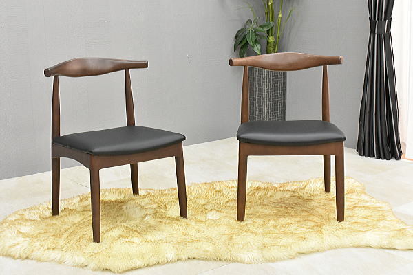 新品 北欧ダイニングチェア2脚セットBR色 食卓モダン椅子リビング木製無垢チェア家具おしゃれ激安買い替え:ST11-27V05-KC