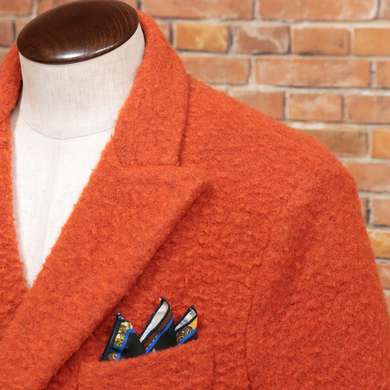 秋冬/BOB/54サイズ/ダブル ハーフコート ナッピングウール 伸縮