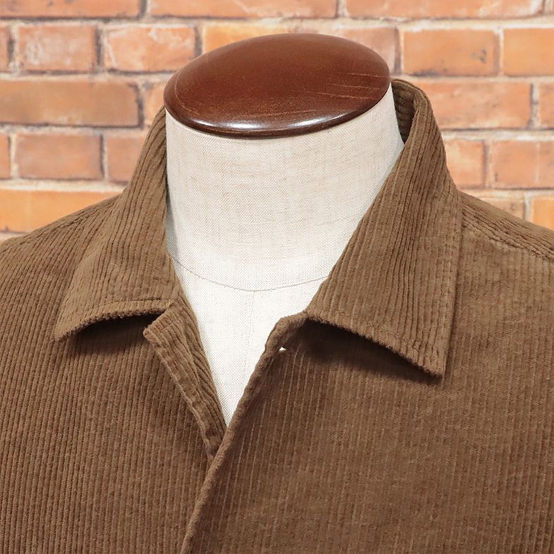  autumn winter /ASPESI/L size / shirt jacket CE35 BONGO moist corduroy plain . pocket new goods / tea color / Brown /ja121/