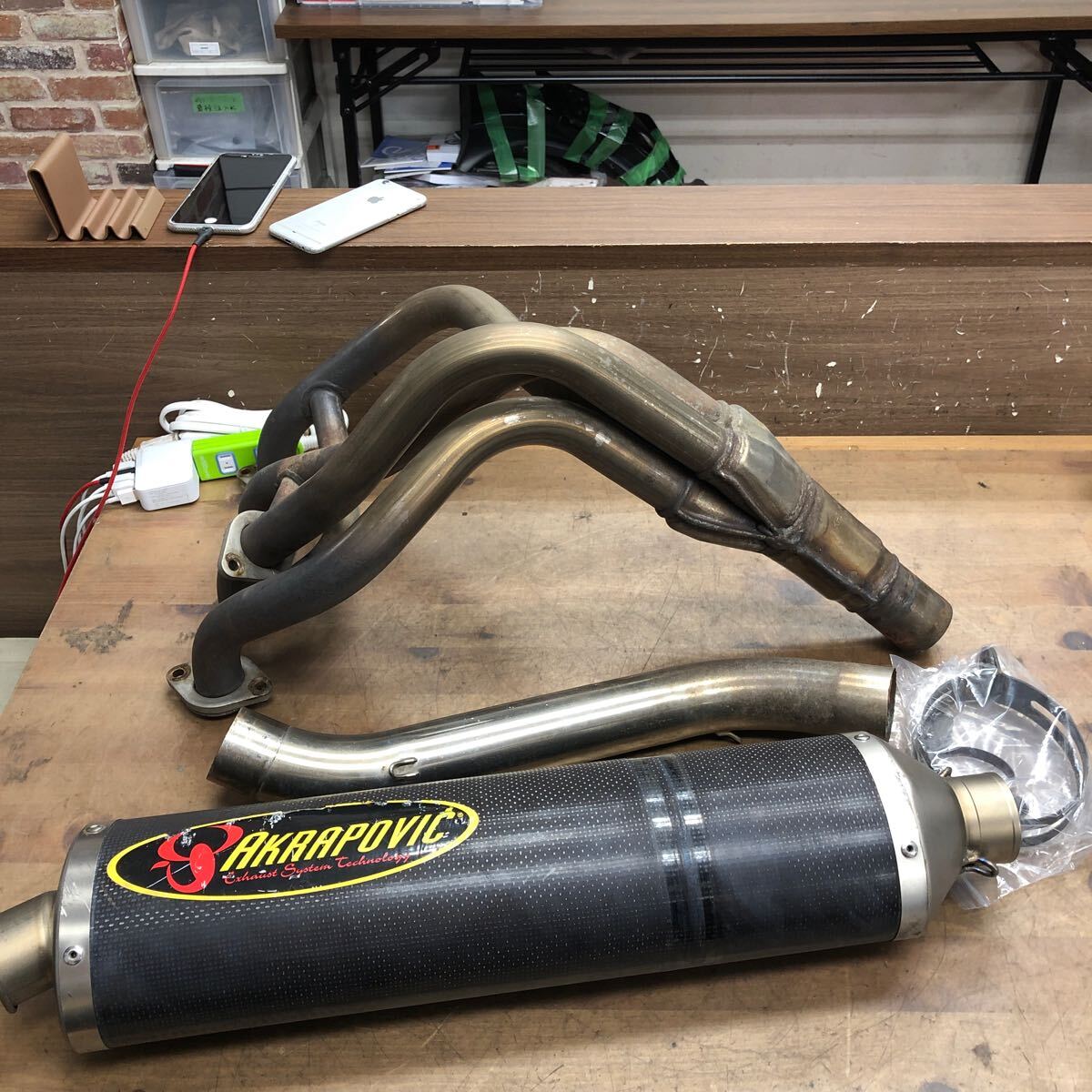 ^ZX-9R ZX900F-007~ снимать AKRAPOVIC full exhaust muffler 