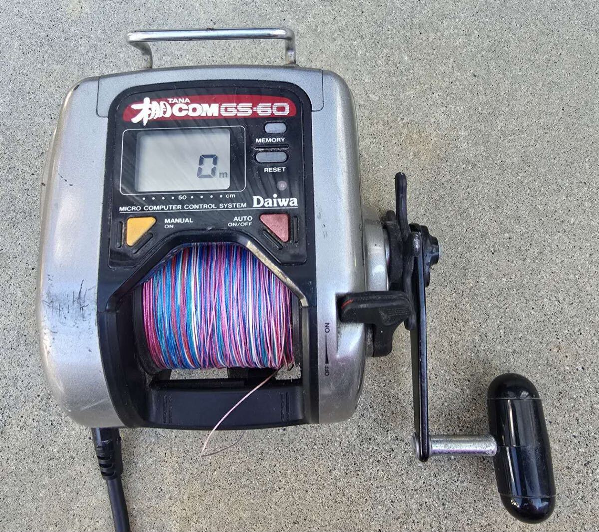 【釣具：リール】 DAIWA　TANASENSOR　GS-60 棚 COM ジャンク 現状品 通電OK