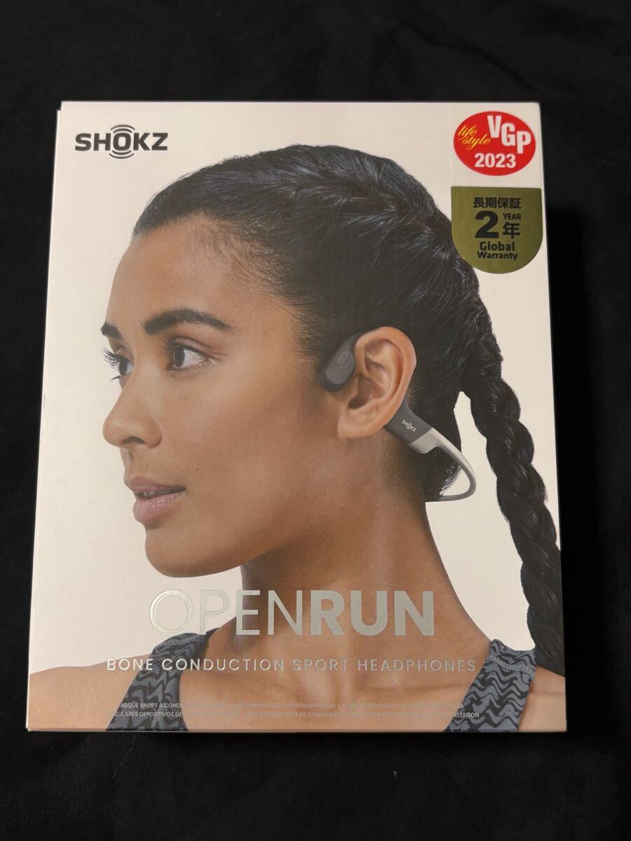 【未使用】 Shokz (ショックス) Open Run SKZ-EP-000004 [ルナグレー]　骨伝導イヤホン
