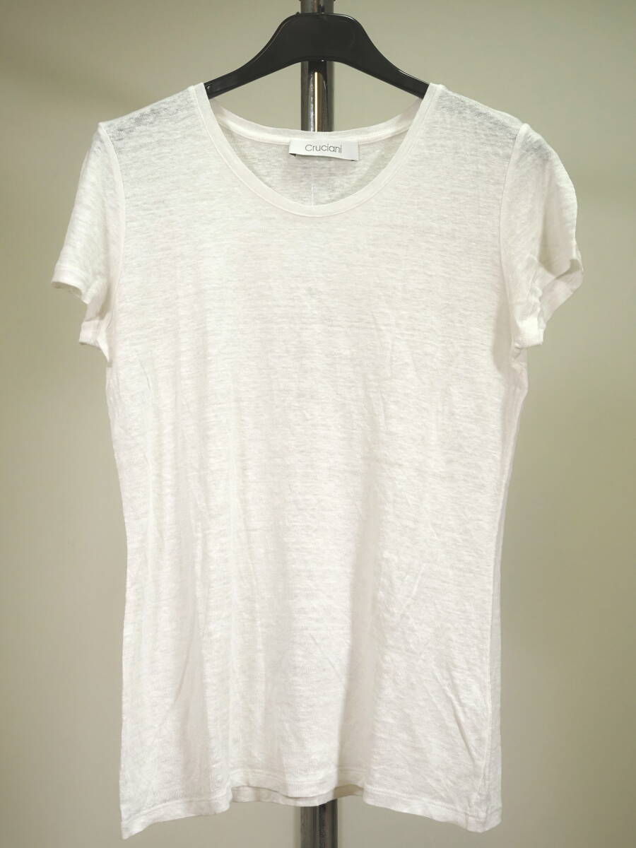 CRUCIANI クルチアーニ リネンTシャツ42白 Italy製 ストラスブルゴ購入
