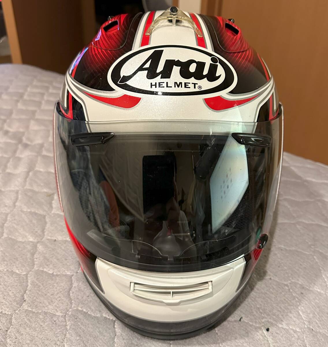 Arai アライ フルフェイスヘルメット フルフェイス ヘルメット 59.60CM ツーリング　バイク　中古 小傷ありArai アライ RX-7 RR5 ペドロサGP フルフェイスヘルメット L