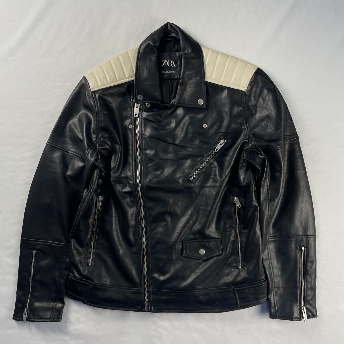 ZARA ヴィンテージ レザーダブルライダースジャケット ZARA ヴィンテージ レザーダブルライダースジャケット