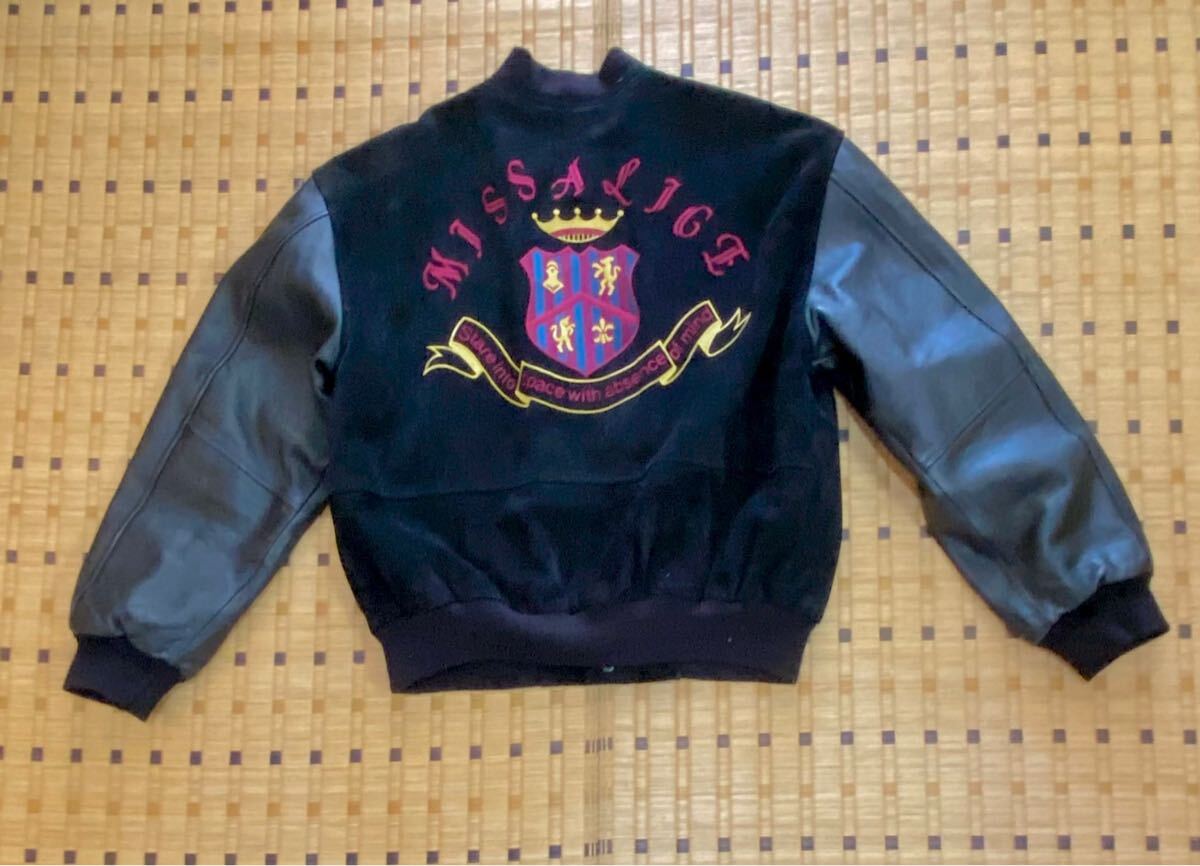 シンプルにオシャレ ! vintage オールレザー 革ジャン 皮ジャン ヴィンテージ ビンテージ MissALICE ミスアリス 1990年代 スタジャン 
