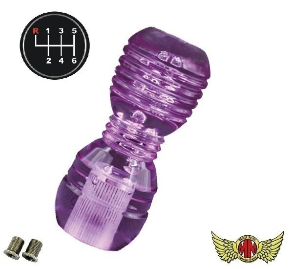 MADMAX トラック用品 DENMAシフトノブ 泡 100mm パープル UD ファインコンドル用/変換アダプター付【送料800円】