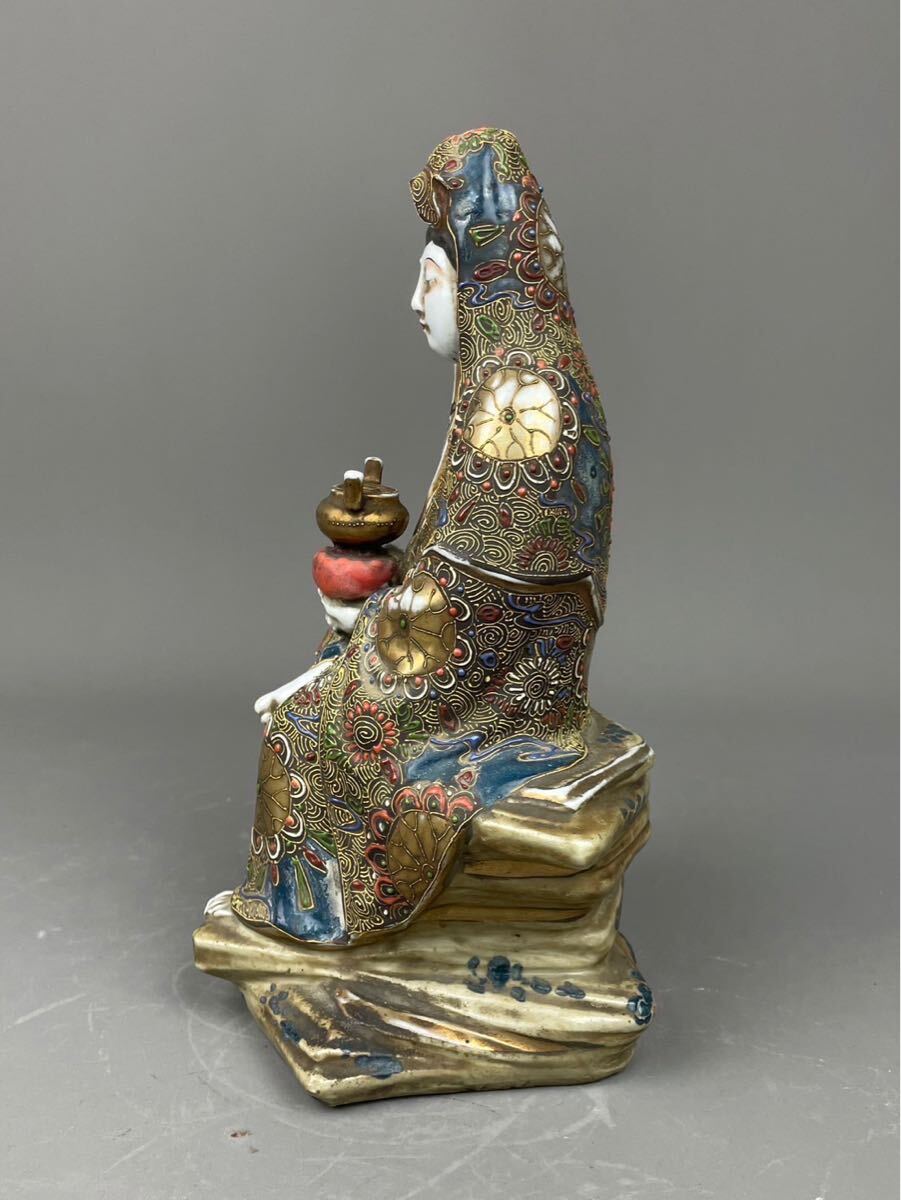 九谷焼 金彩 観音菩薩 骨董品 美術置物 仏像 九谷焼観音菩薩金彩骨董品美術置物仏像