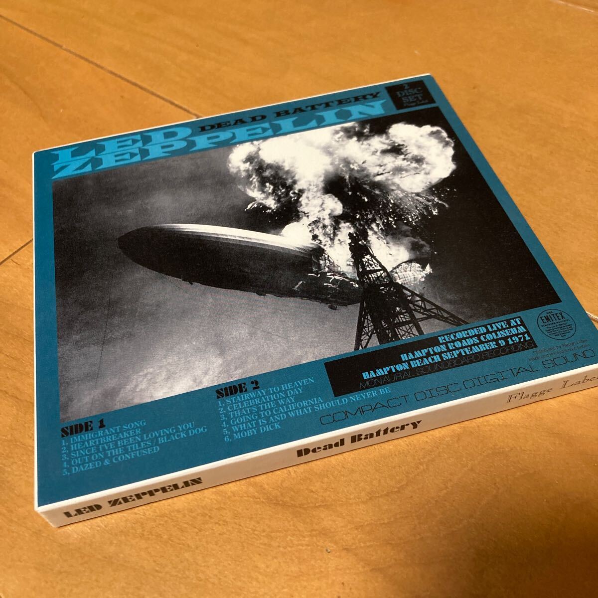 LED ZEPPELIN/レッドツェッペリン/DEAD BATTERY 2CD/HAMPTON BEACH SEP. 9，1971/FLAGGE LABEL/TARANTURA/M.SDB US盤