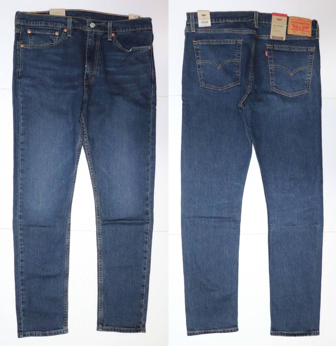 新品 リーバイス 05510-1208 W34 L32 510 スキニー インディゴ・ダークユーズド ストレッチデニム LEVI'S △