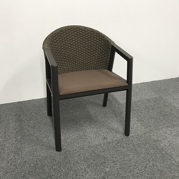 人工ラタンチェア 肘付 アビタスタイル ブラウン 中古 IM-858878B