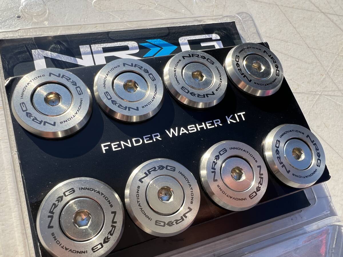 NRG ステンレス ドレスアップワッシャー/ボルト M8x1.25 8個SET 外装向け USDM ドレスアップボルト 正規輸入品 即納 FW380SS_画像1