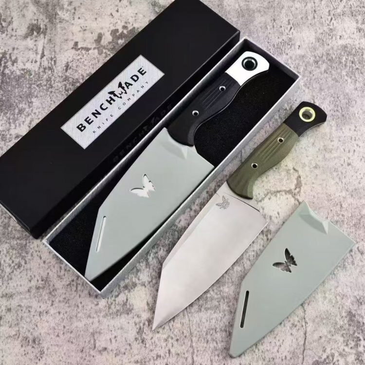 Benchmade 刃厚2.5mm 超高品質 アウトドアナイフ 包丁 薪割り シース付き キャンプ 釣り ハイキング 野外登山