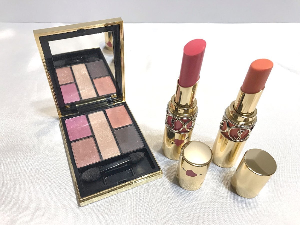 ■【YS-1】イヴ サンローラン ■ パレット フラワークラッシュ アイ 01 ■ ルージュ ヴォリュプテ 49 58 ■ 3点セット 【同梱可能商品】■D_画像2