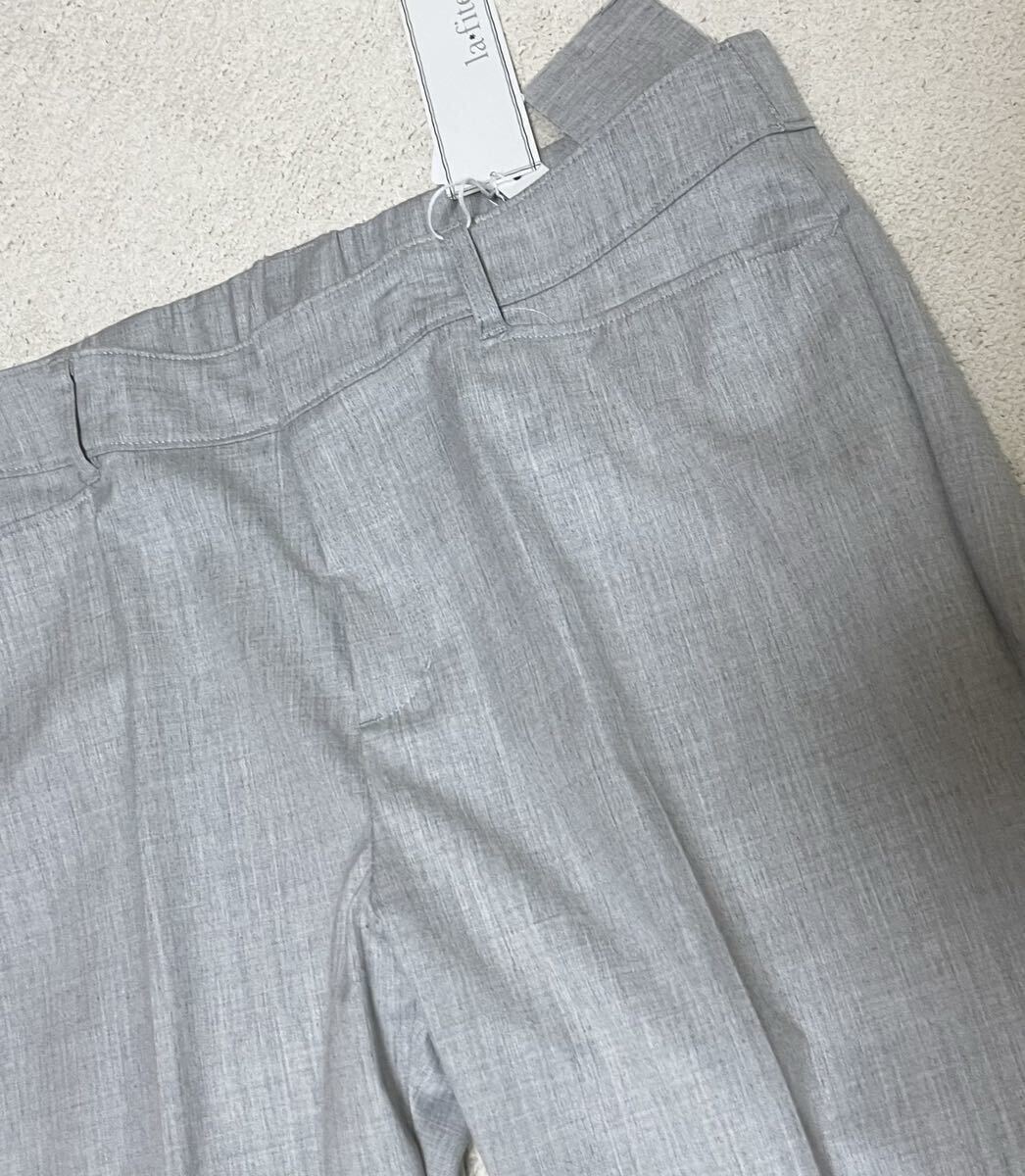 ◇新品W96◇ベーシック*ストレッチセンタープレスパンツ*グレー＊大きいサイズ③＊