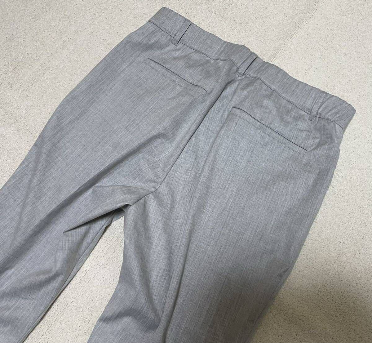 ◇新品W96◇ベーシック*ストレッチセンタープレスパンツ*グレー＊大きいサイズ③＊