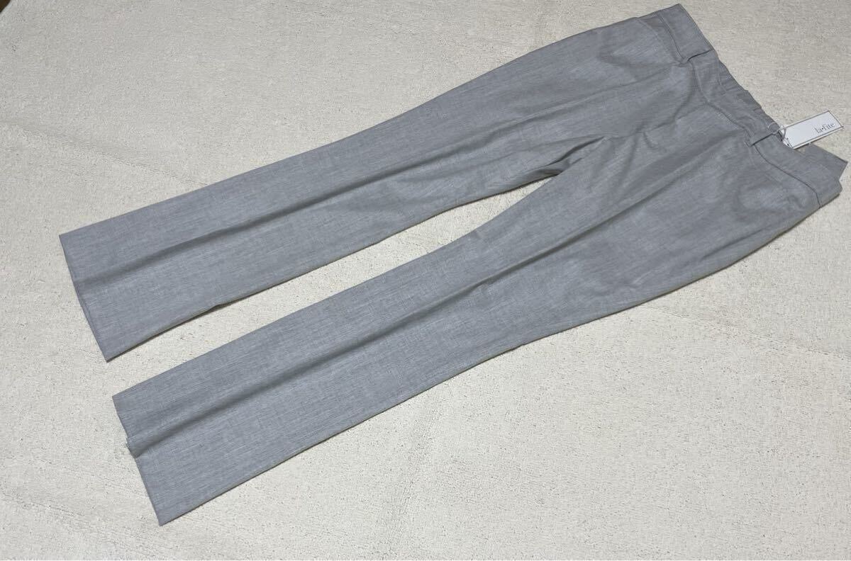 ◇新品W96◇ベーシック*ストレッチセンタープレスパンツ*グレー＊大きいサイズ③＊