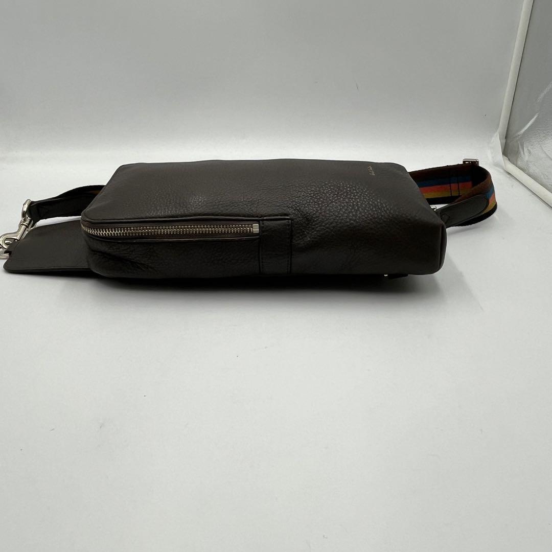メンズ ショルダーバッグ メッセンジャー 美品 1円～ポールスミス メンズ クロスボディバッグ ショルダー 斜め掛け