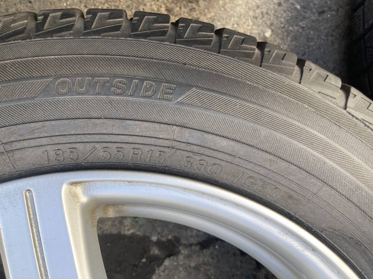 185/65r15 スタッドレスタイヤ 18年 4H マルチ ET45 PCD 114.3 100 15インチ 4本 シルビア 180SX