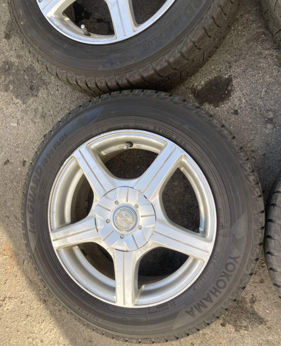185/65r15 スタッドレスタイヤ 18年 4H マルチ ET45 PCD 114.3 100 15インチ 4本 シルビア 180SX