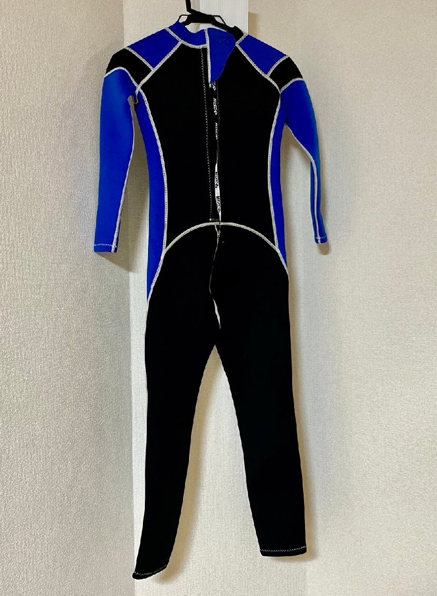 ■ HISEA レディース ウェットスーツ フルスーツ サイズ12 ブラック ×ブルー ★