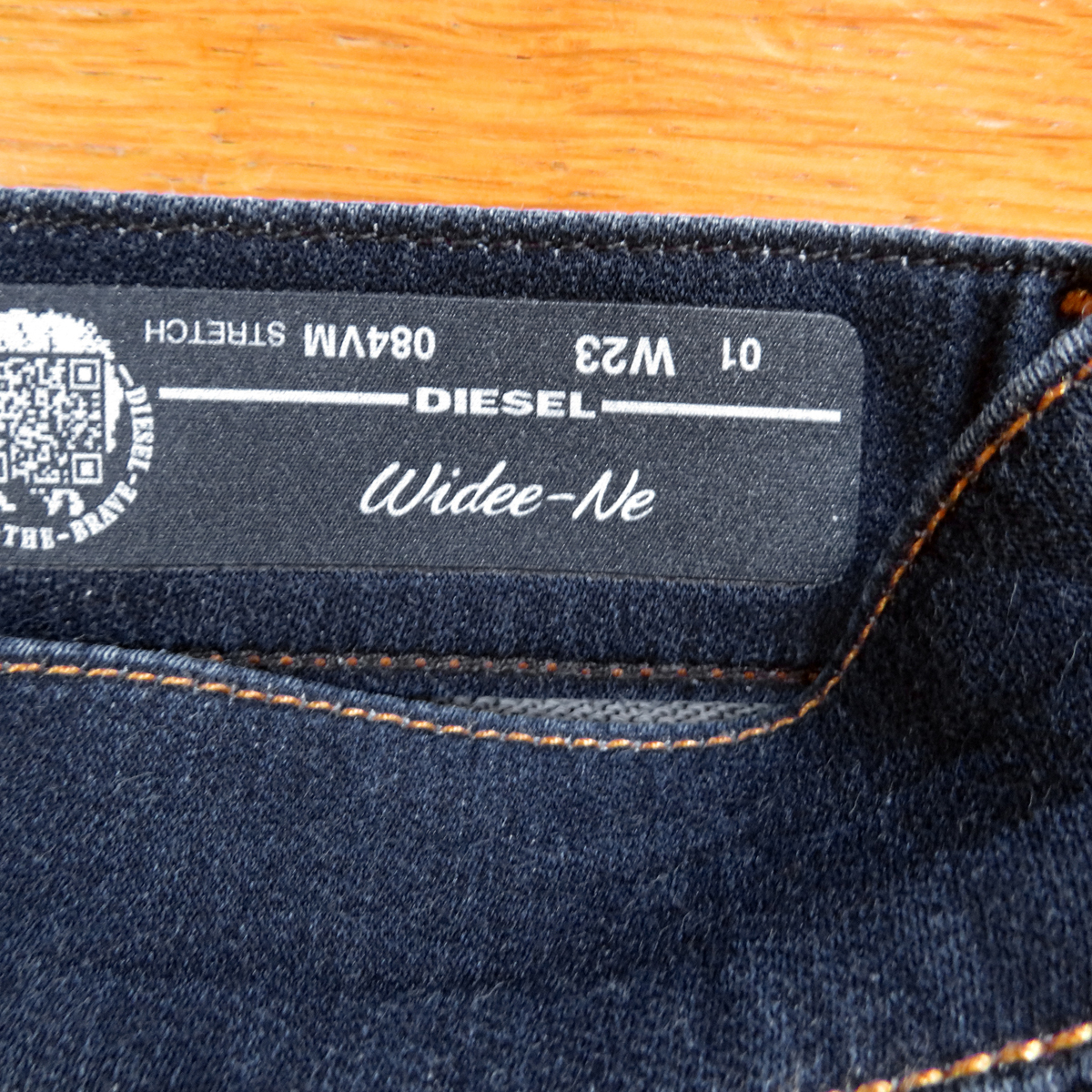 * прекрасный товар * дизель Jog джинсы тренировочный Denim широкий Widee-ne * W23 * стрейч Jogg индиго голубой женский брюки 