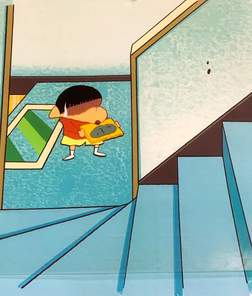 セル画 クレヨンしんちゃん 野原しんのすけ 背景つき レイアウト セル画 クレヨンしんちゃん 野原しんのすけ 背景つき レイアウト