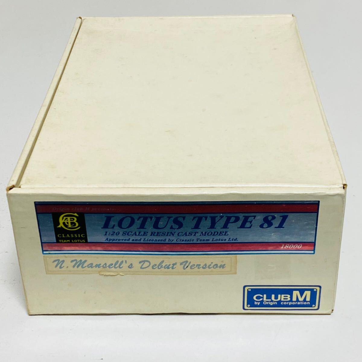 【未組立品】CLUB M クラブM 1/20 LOTUS TYPE 81 Nマンセルデビューバージョン レジンキャストモデル キット ミニカー 現状品