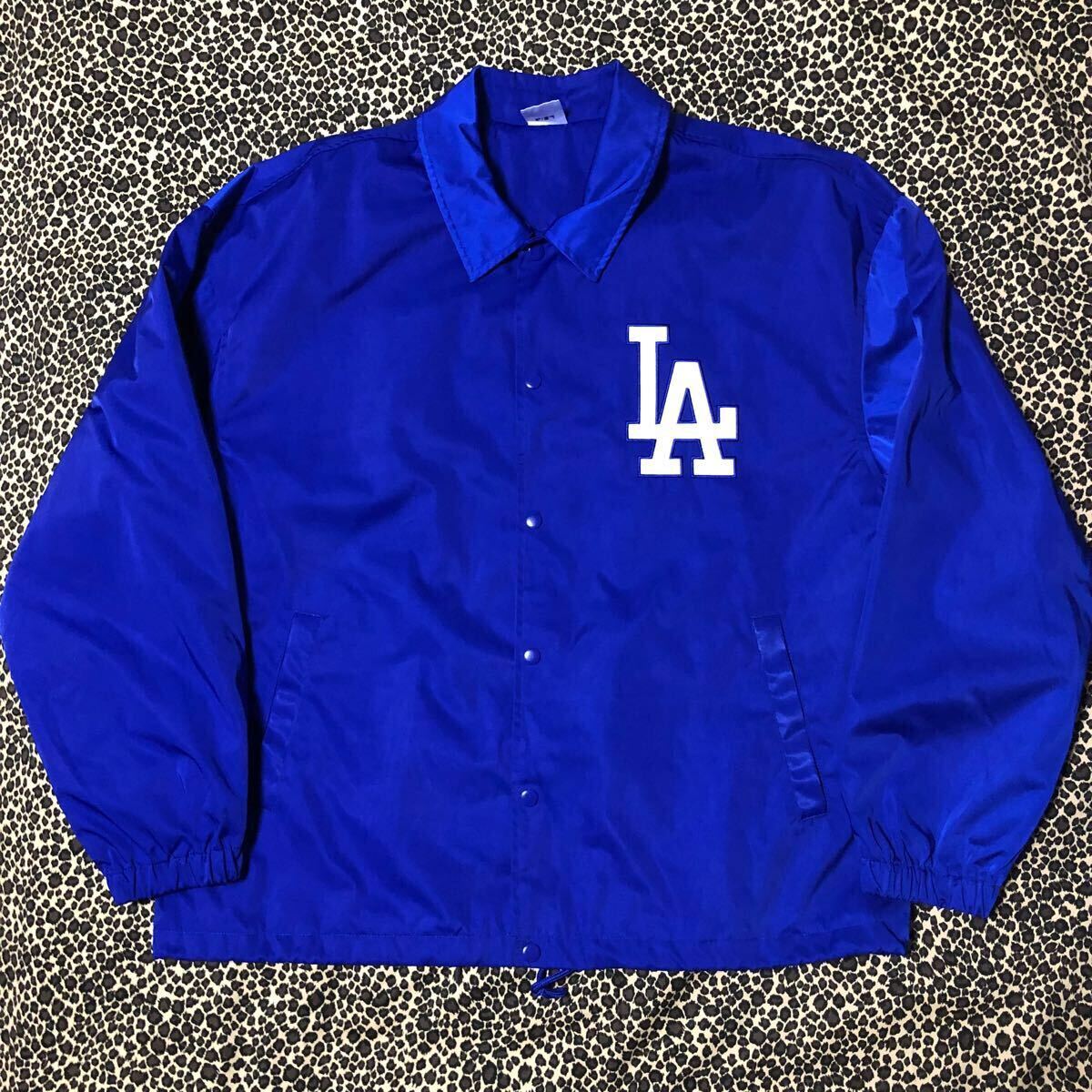 【美品】ロサンゼルス・ドジャース コーチ/ナイロンジャケット サイズL ドジャース コーチジャケット Lサイズ Los Angeles Dodgers LA